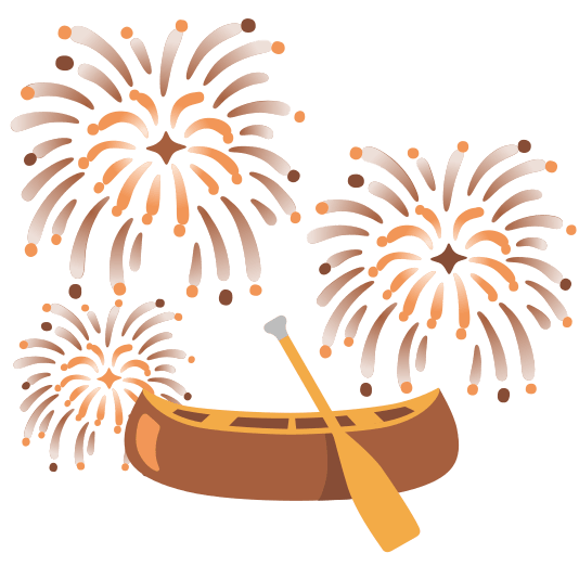 fireworks canoe