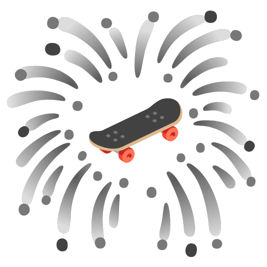 fireworks skateboard