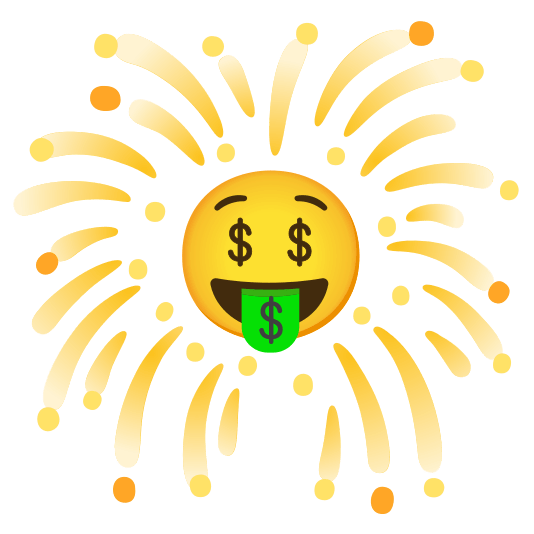 fireworks money mouth face