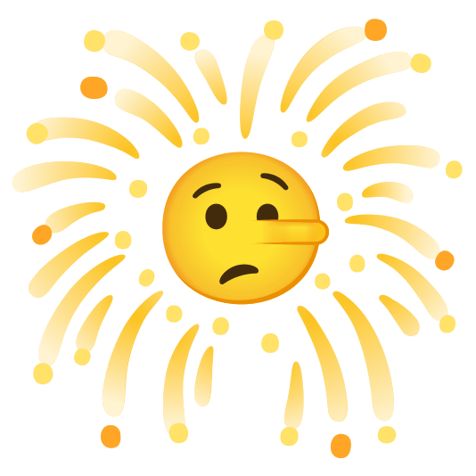 fireworks lying face