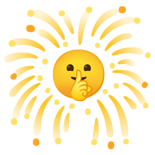 fireworks shushing face