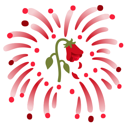 fireworks wilted flower