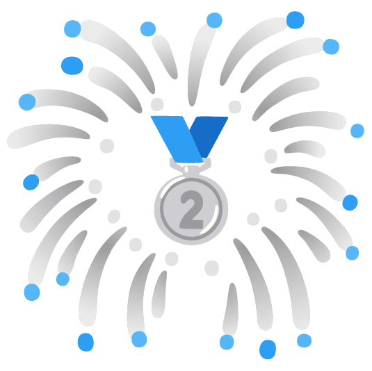 fireworks second place medal