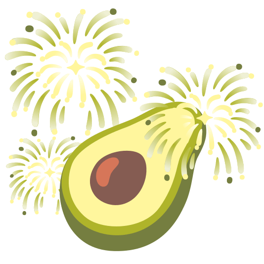 fireworks avocado