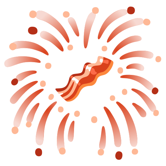 fireworks bacon
