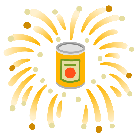 fireworks canned food