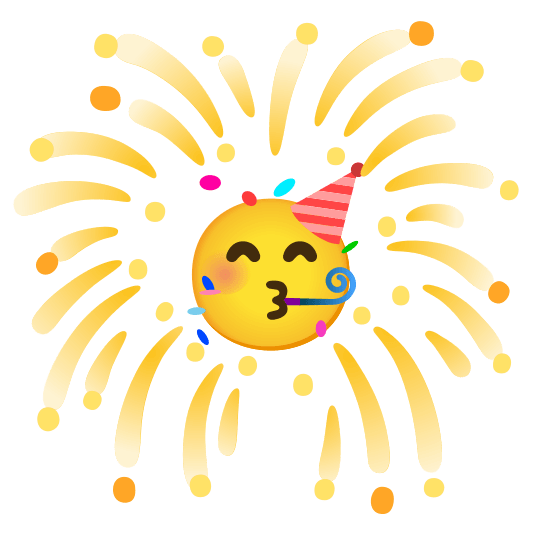 fireworks partying face