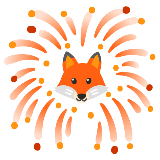 fireworks fox face