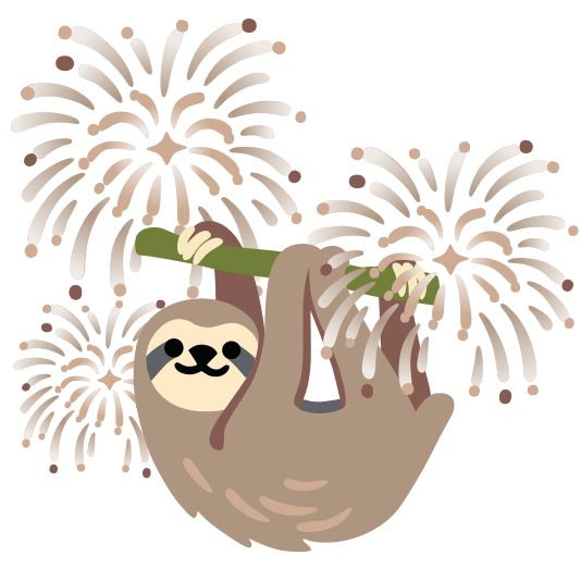 fireworks sloth