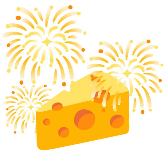 fireworks cheese wedge