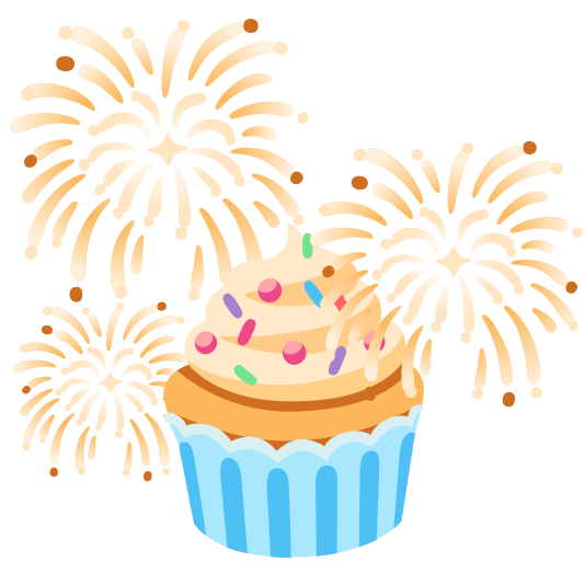 fireworks cupcake