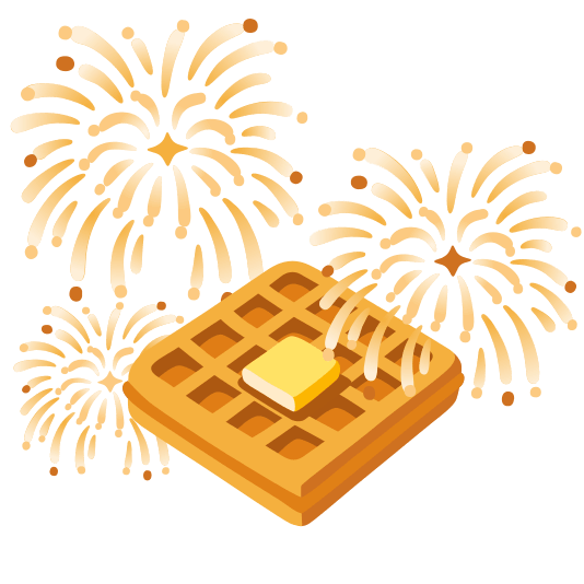 fireworks waffle