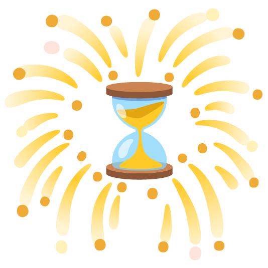 fireworks hourglass flowing sand