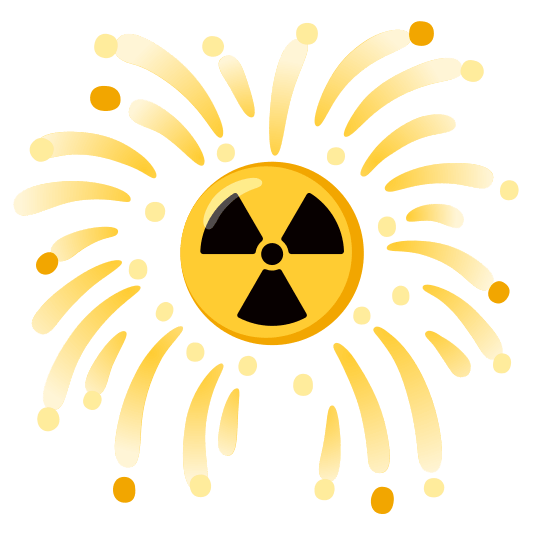 fireworks radioactive sign