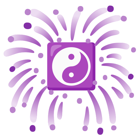 fireworks yin yang