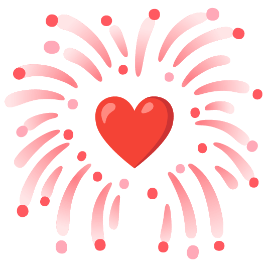 fireworks heart