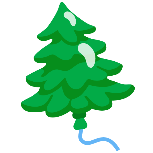 balloon evergreen tree