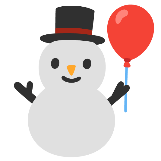 balloon snowman without snow