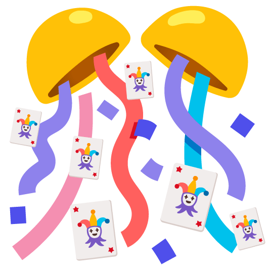 confetti ball black joker