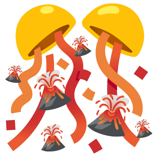 confetti ball volcano