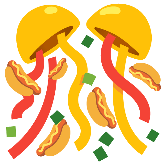 confetti ball hotdog