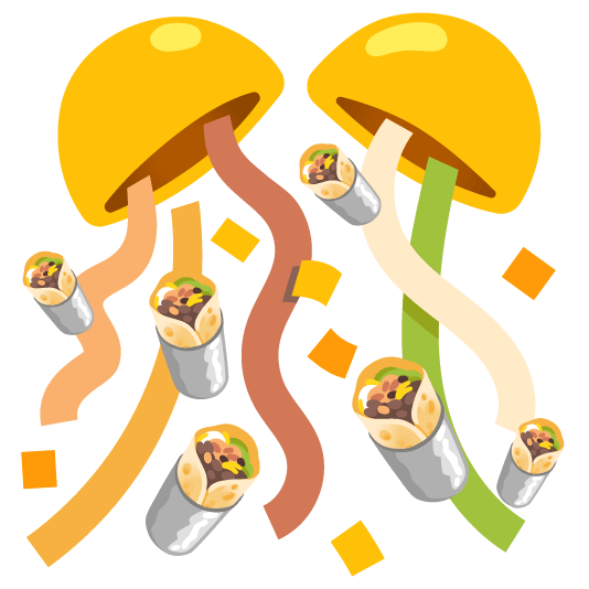 confetti ball burrito