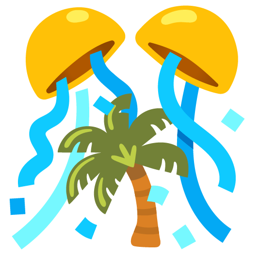 confetti ball palm tree