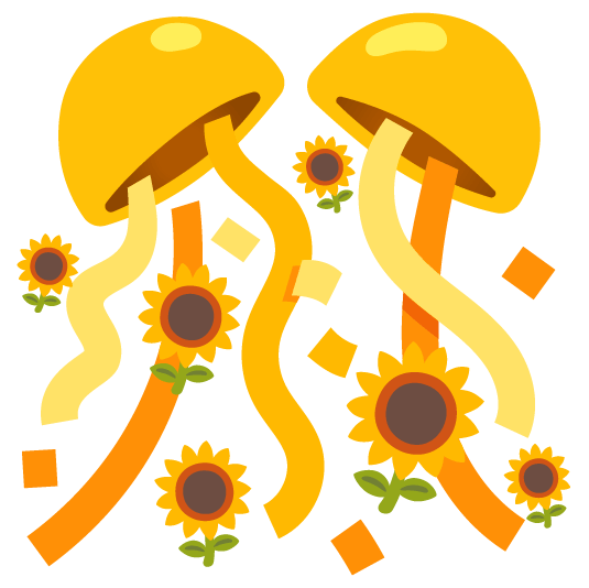 confetti ball sunflower