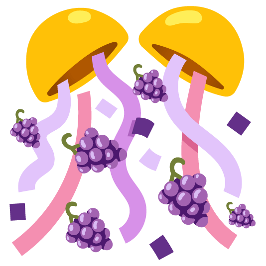 confetti ball grapes