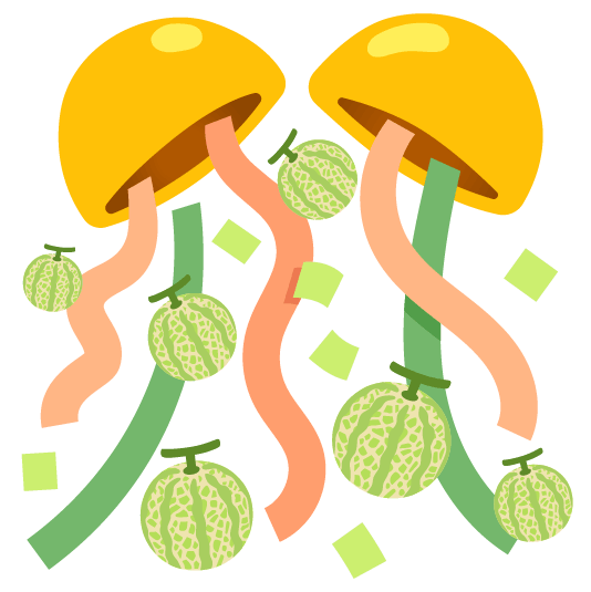 confetti ball melon