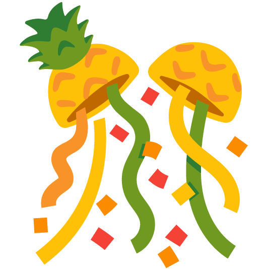 confetti ball pineapple