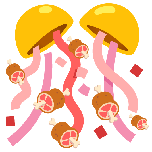 confetti ball meat on bone