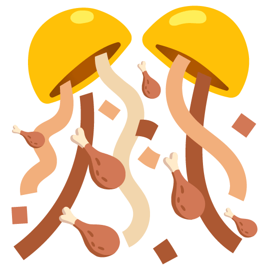 confetti ball poultry leg