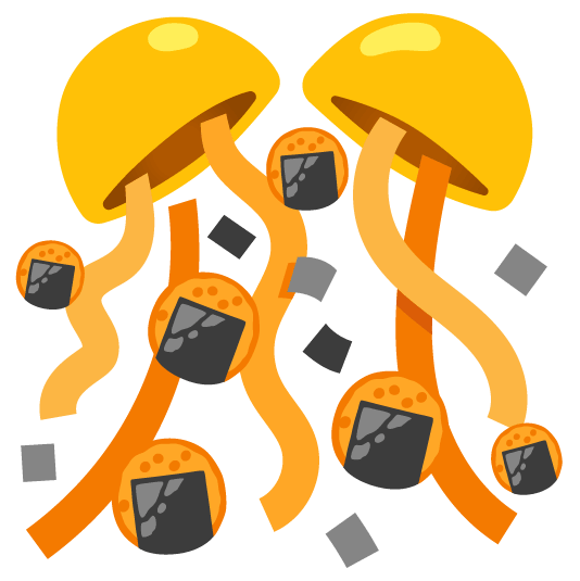 confetti ball rice cracker