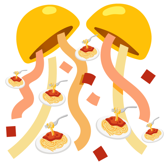 confetti ball spaghetti