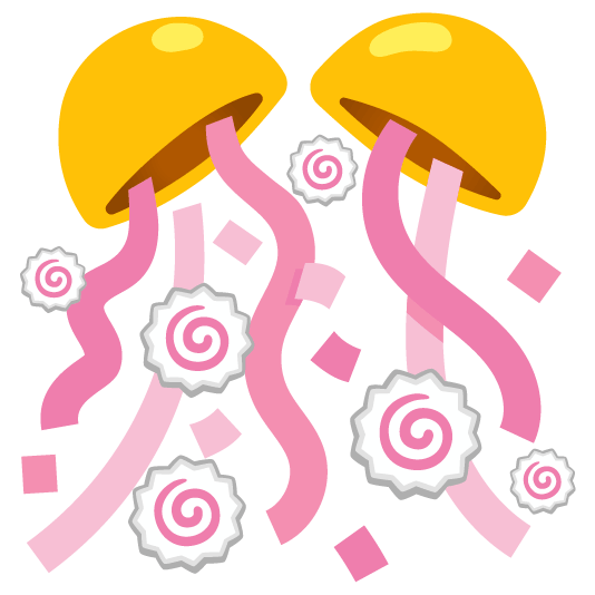 confetti ball fish cake