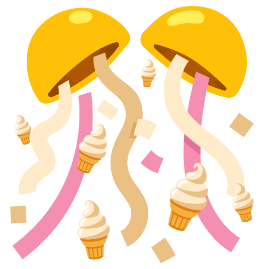 confetti ball icecream