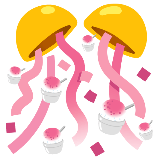 confetti ball shaved ice