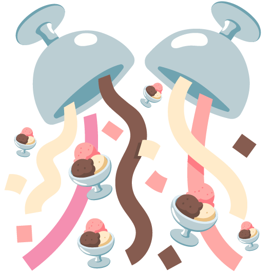 confetti ball ice cream