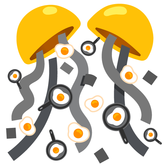 confetti ball fried egg