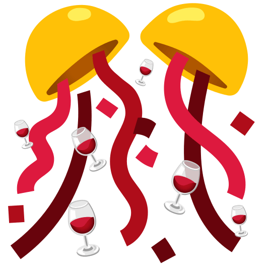 confetti ball wine glass