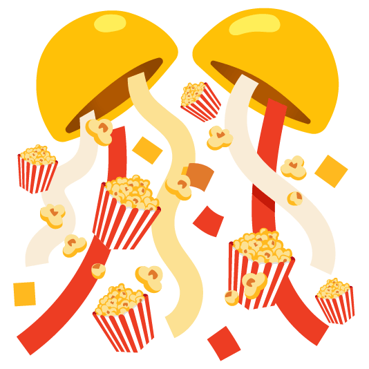 confetti ball popcorn