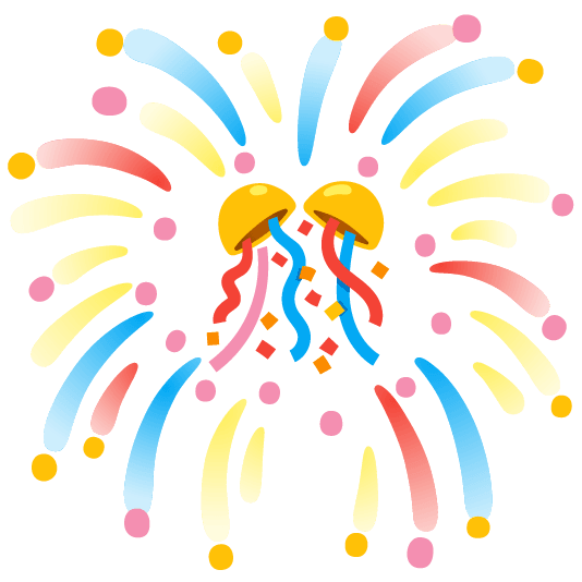 confetti ball fireworks