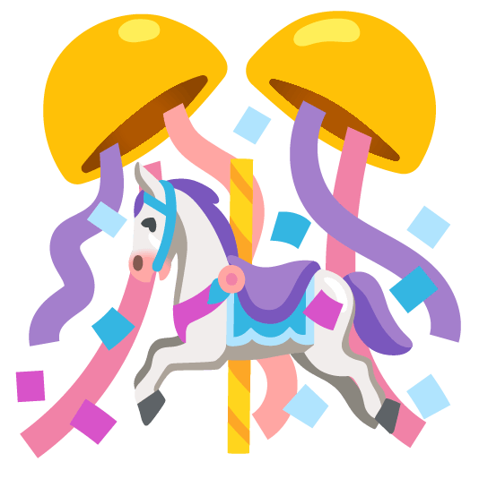 confetti ball carousel horse