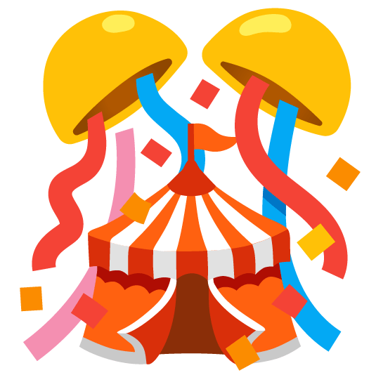 confetti ball circus tent