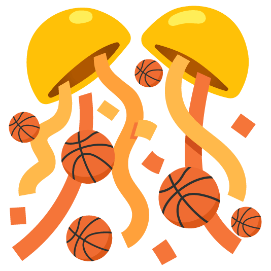 confetti ball basketball