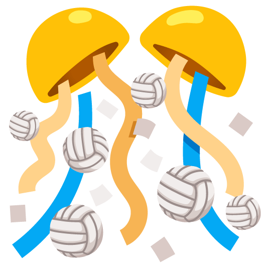 confetti ball volleyball