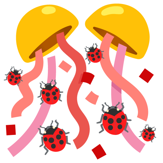 confetti ball ladybug