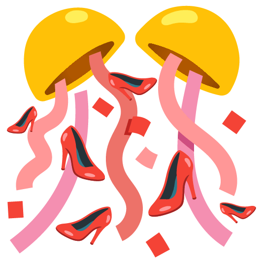 confetti ball high heel