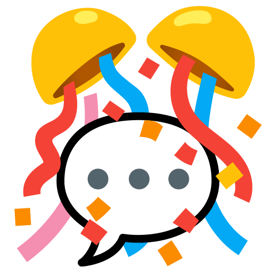 confetti ball speech balloon